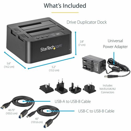StarTech.com Standalone Hard Drive Duplicator, External Dual Bay HDD/S