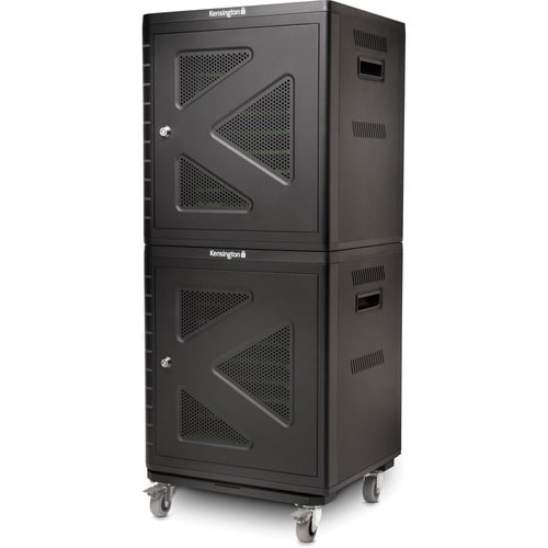Kensington Secure Cabinet Trolley - 4 Casters - Rubber - Black - 1
