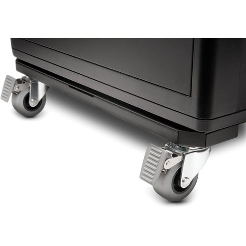 Kensington Secure Cabinet Trolley - 4 Casters - Rubber - Black - 1