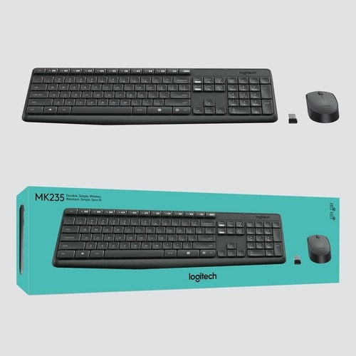 Clavier et souris MK235 WRLS gris (TS)