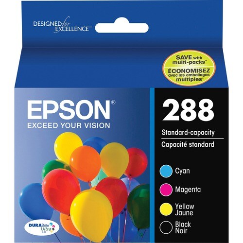 Cartouche d'encre T288 DURABRITE ULTRA BLKCLR Combo Pack Standard Capuchon