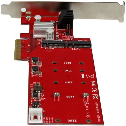Tarjeta RAID PCI Express M.2 de 2 ranuras con 2 puertos SATA3 - Tarjeta PCIe SATA