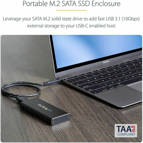 CARCASA SSD USB 3.1 M.2 PARA HOST CON USB-C HABILITADO
