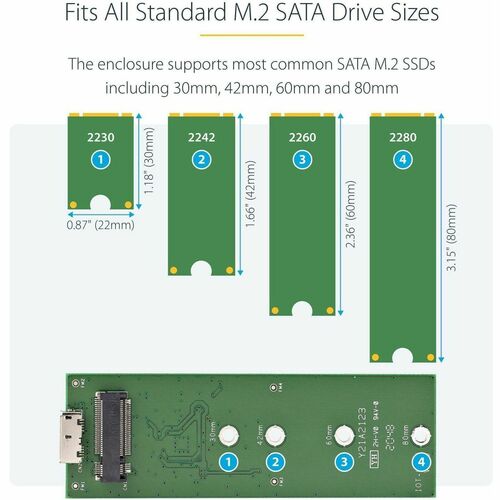 CARCASA SSD USB 3.1 M.2 PARA HOST CON USB-C HABILITADO