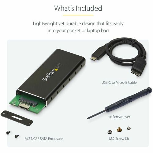 CARCASA SSD USB 3.1 M.2 PARA HOST CON USB-C HABILITADO