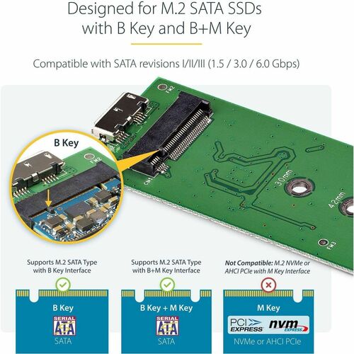 CARCASA SSD USB 3.1 M.2 PARA HOST CON USB-C HABILITADO