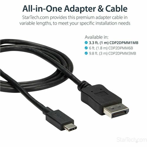 Cable USB C a DisplayPort 1.2 de StarTech.com de 1 m (3 pies) 4K 60 Hz