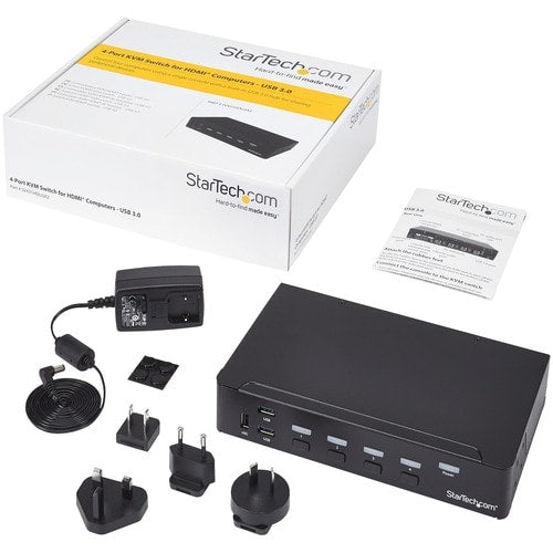 HDMI KVM SWITCH 4PORT KVM BUILT-IN USB 3.0 HUB 1080P