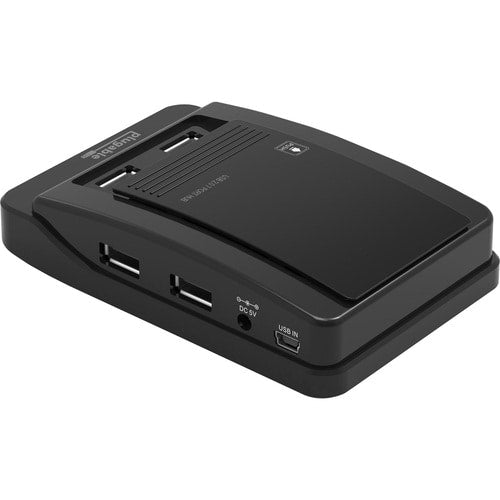 Plugable USB 2.0 7-Port High Speed Hub with 15W Power Adapter - USB 2.0 Type A