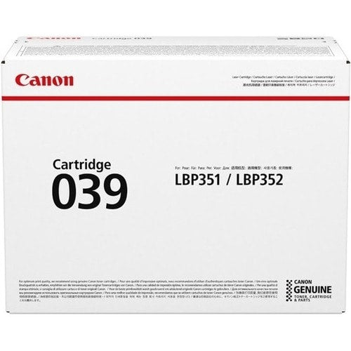Canon 039 Original Laser Toner Cartridge - Black - 1 Pack -