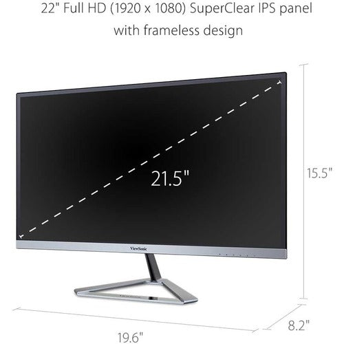 Écran Viewsonic 22 pouces, dalle IPS, résolution 1920 x 1080 - 21,5 pouces visibles - en