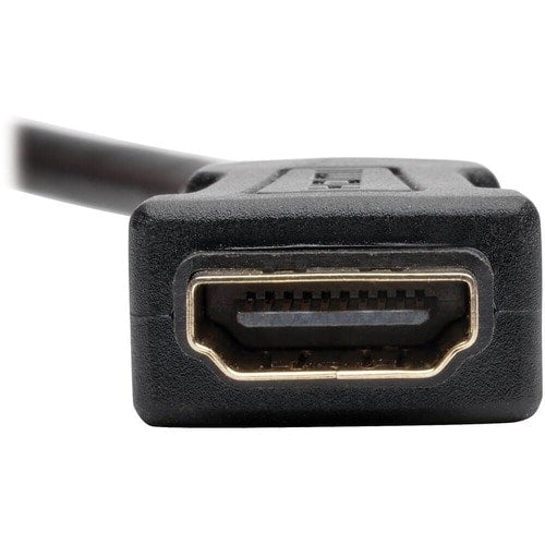 Tripp Lite 1ft HDMI Coupler Keystone Panel Mount Angled F/F Black 1'
