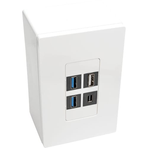 Caja de conexiones de montaje en superficie de una sola unidad de Tripp Lite by Eaton, blanca - 1 unidad - Blanco
