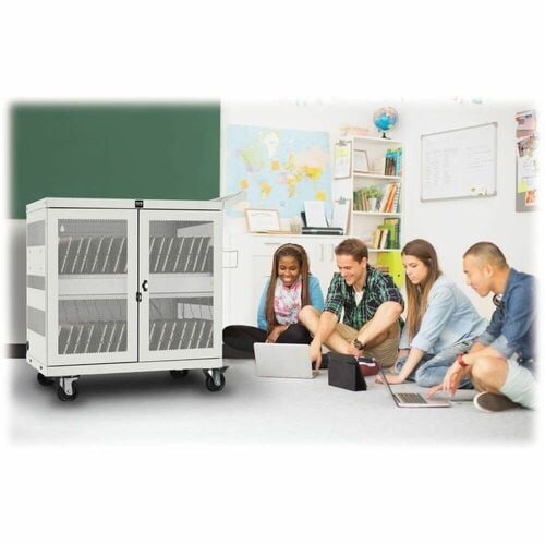 Carro de carga y sincronización para tabletas Tripp Lite by Eaton - 4 ruedas - Metal -