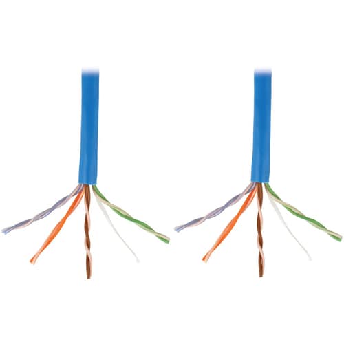 Câble PVC Cat5e 350 MHz Tripp Lite by Eaton en vrac, à âme pleine, de qualité plénum, bleu