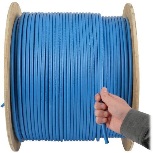Tripp Lite by Eaton Cat5e 350 MHz Bulk Solid-Core Plenum-Rated PVC Cable, Blue,