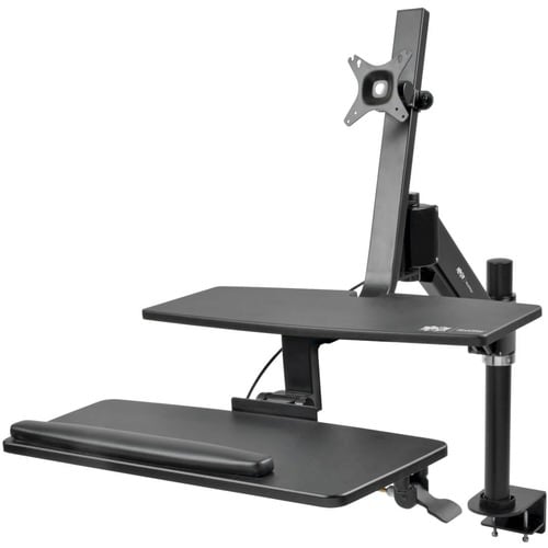 Abrazadera de escritorio para un solo monitor WorkWise de Tripp Lite para trabajar sentado o de pie