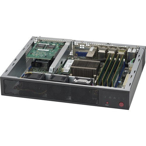 Servidor mini PC Supermicro SuperServer E300-8D 1U - 1 procesador Xeon D-1518 de 2,20 GHz