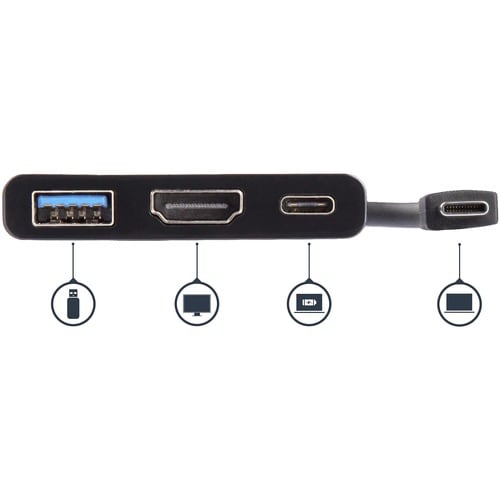 ADAPTADOR USB TIPO C A HDMI CON PUERTO USB PD ADAPTADOR USB-C 4K