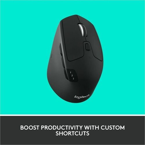 Logitech M720 Triathlon Multi-Device Wireless Mouse, Bluetooth, USB