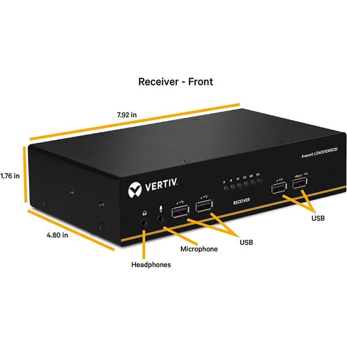 Kit extensor KVM 4K HD de alto rendimiento Vertiv Avocent LV 5020 con receptor y transmisor