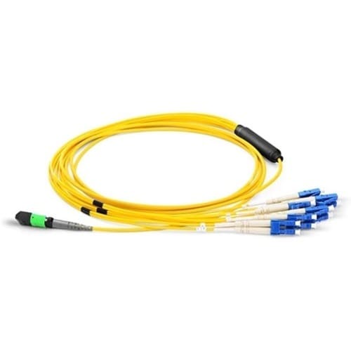 Cable de conexión de fibra óptica MPO hembra a 4 LC SM