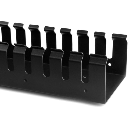 Organizador de cables vertical StarTech.com con conductos para dedos - Gestión de cables vertical