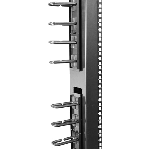 Organizador de cables vertical StarTech.com con ganchos de anilla en D - Gestión de cables vertical