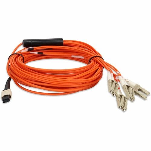 Cable de red de fibra óptica dúplex AddOn - Cable de red de fibra óptica de 9 m