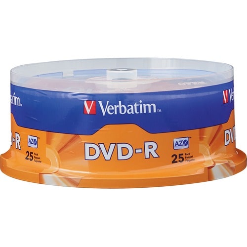 Verbatim AZO DVD-R 4.7GB 16X with Branded Surface - 25pk Spi