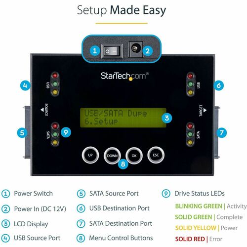 1 1 HARD DRIVE DUPLICATOR STANDALONE CLONER SATA