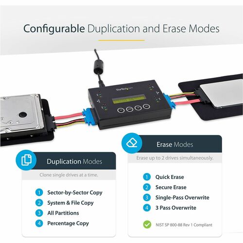 1 1 HARD DRIVE DUPLICATOR STANDALONE CLONER SATA