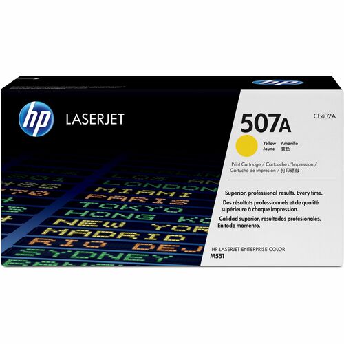 Cartucho de tóner amarillo 507A para HP LaserJet Enterprise 500