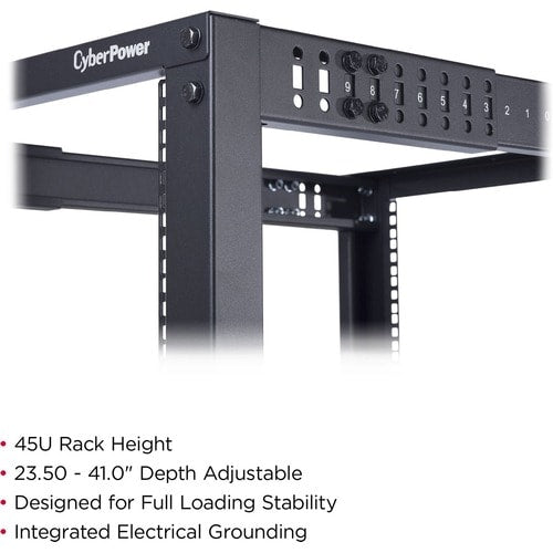 CyberPower 4-post Open Frame 19" Rack - 45U Rack Height x 19" (482.60