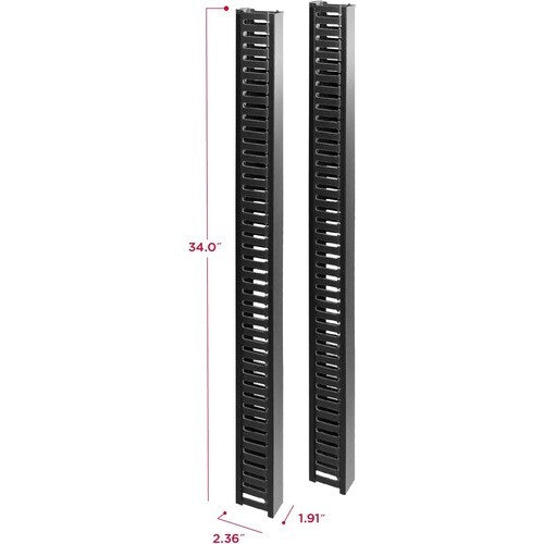 CyberPower Vertical Finger Duct Cable Manager with Snap on Cover - Duc