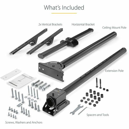 Support de plafond pour téléviseur StarTech.com, complet