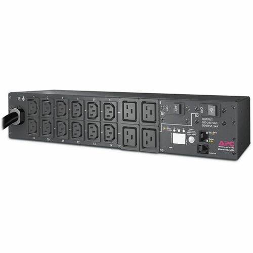 Unité de distribution d'alimentation en rack APC by Schneider Electric, avec compteur, 2U, 30 A, 208 V, (12) C13