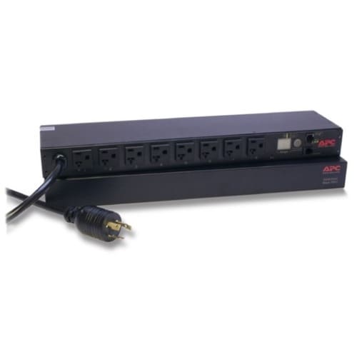 Unité de distribution d'alimentation en rack APC by Schneider Electric, commutée, 1U, 20 A, 120 V, (8) 5-20 -