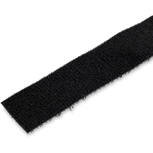 StarTech.com Hook-and-Loop Cable Management Tie - 50 ft. Bulk Roll - Black - Cut