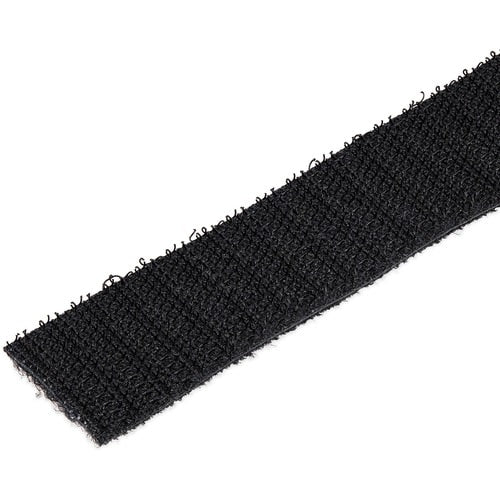 StarTech.com Hook-and-Loop Cable Management Tie - 50 ft. Bulk Roll - Black - Cut