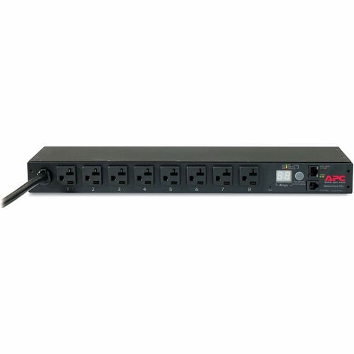 Unité de distribution d'alimentation en rack APC by Schneider Electric, avec compteur, 1U, 20 A, 120 V, (8) 5-20 -