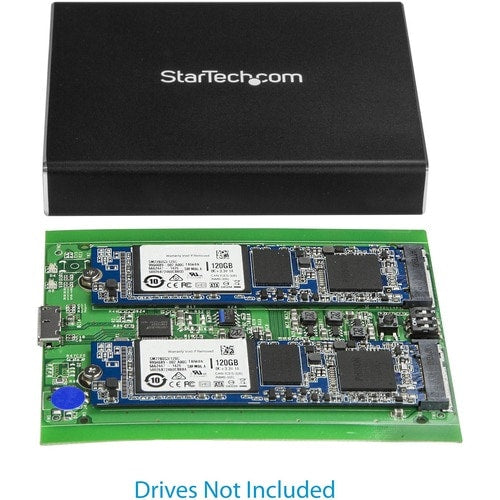 BOÎTIER DOUBLE DISQUE M.2 SATA RAID USB 3.1 GEN 2 USB C / USB A