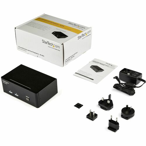 COMMUTATEUR KVM DOUBLE ÉCRAN 4K POUR ORDINATEURS ET MONITEURS DISPLAYPORT