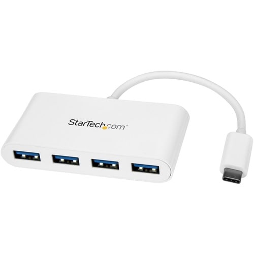 Concentrador USB C de 4 puertos StarTech.com con 4 puertos USB-A (USB 3.0 SuperSpeed de 5 Gbps) - Alimentación por bus USB