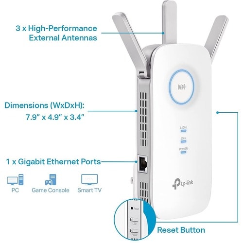 EXTENSOR DE MALLA WIFI DE 4 FLUJOS AX1600 DE 6 PUERTAS