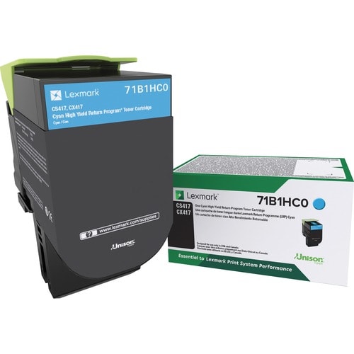 CARTOUCHE DE TONER CYAN À HAUT RENDEMENT CS/X417/517 À RETOUR