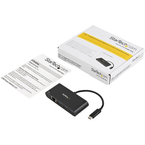 ADAPTADOR USB-C A ETHERNET CON CONCENTRADOR USB 3.0 DE 3 PUERTOS Y SUMINISTRO DE ENERGÍA