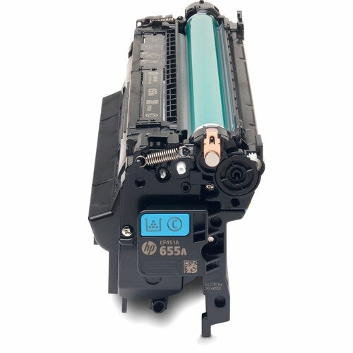 Cartouche de toner laser d'origine HP 655A (CF451A) - Cyan - 1 unité