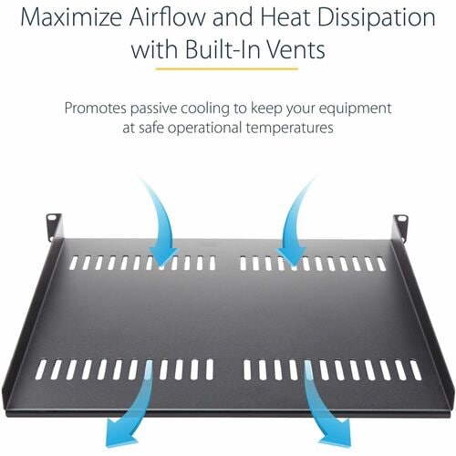 Étagère ventilée pour rack de serveur StarTech.com 1U - Fixe, profondeur 25 cm