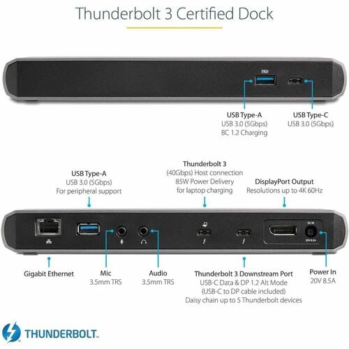 Base de conexión Thunderbolt 3 de StarTech.com